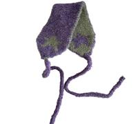 Beimus Moderno Millenniumbug Ispirato Star Ear Protector Morbido Interlacciato Isolatori Tutti Epoche Wilderness Expeditions Cold Security Interlacciato Star Ear Isolatori, Colore: viola e verde