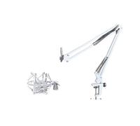 Beimus NB35 - Supporto per microfoni da tavolo, orientabili e MS089SV, colore: Argento