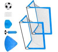 Beimus Pacchetto completo per allenamento di calcio per bambini, con 2 strutture portatili, scala per agilità e borsa per il trasporto, borsa compatta per il trasporto