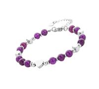 Beimus Pietra naturale perline fatte a mano con gemme autentiche gioielli da polso regolabile accessorio per donne uomini cristallo naturale, Misura unica, come descritto