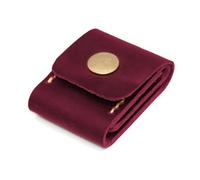 Beimus Porta plettro per chitarra, in pelle PU, organizer per plettro, custodia per plettri per chitarra, Rosso, 6*4.6cm