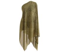 Beimus Sciarpa multiuso in poliestere con perle e chiffon per donne e uomini, protezione solare in poliestere traspirante di colore alla moda, Verde mus1tard, Taglia unica