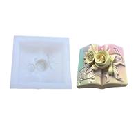 Beimus Silicone a forma di libro di rose per la fabbricazione domestica del silicone dei saponi e dei cioccolatini profumati