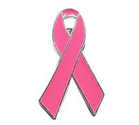 Beimus Spilla a forma di nastro, per la prevenzione dei tumori al seno, per donne e ragazze, Metallo