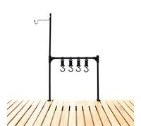 Beimus Supporto da campeggio pieghevole per pentole da appendere scaffale da campeggio scaffale organizer per pentole con ganci portalampada