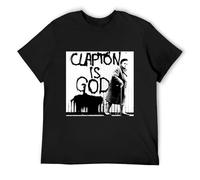 BEINENG Clapton Is God T Shirt Men Tops Tee Black M