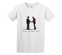 BEINENG Wish You Were Here T Shirt Men Tops Tee White L