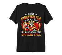 Being A Firefighter Fireman Proud Firefighters Lovers Maglietta Premium