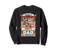 Being A Firefighter Is An Honor Being A Dad American Flag Felpa