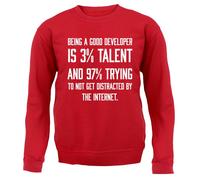 Being a Good Sviluppatore Is 3% Talent - Adulti Felpa/Maglione - Funny Dev Tela