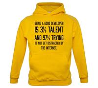 Being a Good Sviluppatore Is 3% Talent - Bambini Felpa/Maglione - Funny Dev Tela