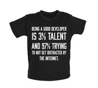 Being a Good Sviluppatore Is 3% Talent - Bambino T-Shirt / Body - Funny Dev Tela