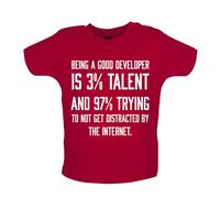 Being a Good Sviluppatore Is 3% Talent - Bambino T-Shirt / Body - Funny Dev Tela