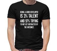 Being a Good Sviluppatore Is 3% Talent - T-Shirt - Divertente Dev Web Partire
