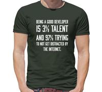 Being a Good Sviluppatore Is 3% Talent - T-Shirt - Divertente Dev Web Partire