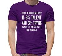 Being a Good Sviluppatore Is 3% Talent - T-Shirt - Divertente Dev Web Partire