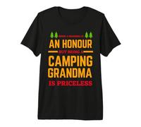 Being A Grandma Is An Honor But Being A Camping Camper Maglietta Premium