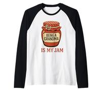 Being a Grandma Is My Jam Cute Vintage Strawberry Jam Jar Maglia con Maniche Raglan