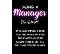 Being a manager is easy funny notebook