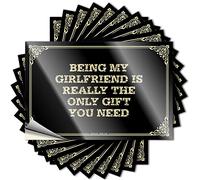 Being My Girlfriend is Really The Only Gift You Need Tattoos Fun Stuff | Confezione di decalcomanie rimovibili per finestra (8 x 12 cm)