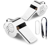 beinkmake Fischietto da allenatore di pallavolo in acciaio inossidabile con cordino forte suono nitido fischietto regalo per allenatore arbitro insegnante ufficiale donne