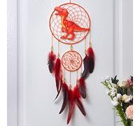 Beinou Acchiappasogni Dinosauro Dream Catcher Fatto a Mano Piume Decorazione da Appendere Alla Parete Regalo per Ragazzi Ragazze Asilo Camera