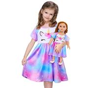 Beinou Camicia da Notte Ragazze Unicorno Principessa Abito da Notte a Maniche Corte 3-9 Anni