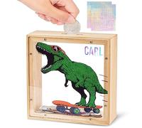 Beinou Salvadanaio Vaggio Unicorno Contamonete Apribile per Banconote Acrilico Trasparente con Lettere Personalizzate per Bambini Bambina Adulti