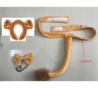 Beipegin Costume Animale Accessorio Leone Volpe Scimmia Gatto Orecchie Fascia e Coda Costumi Animal Cerchietto Carnevale Halloween Travestimento