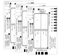 BEIQIYA 3 righelli ECG a 7 gradini, righello trasparente per elettrocardiogramma, strumento di misurazione in plastica portatile per l'interpretazione dell'ECG