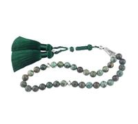 beirunde Tasbih Tesbih - 33 perline islamiche per preghiera, islamico islamico subha sebha, rosario Allah Mohammed Ramadan, Misbaha Masbaha Tasbeeh Sibha, perline in pietra naturale turchese verde