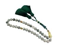 beirunde Tasbih Tesbih - 33 perline islamiche per preghiera, islamico islamico subha sebha, rosario Allah Mohammed Ramadan, Misbaha Masbaha Tasbeeh Sibha, perline in giada fortunata, Pietra naturale,
