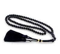 beirunde Tasbih Tesbih Islamic 99 Perline di preghiera islamiche musulmane Subha Sebha, Misbaha Masbaha Tasbeeh Sibha Beads Allah Mohammed Ramadan Rosario, Tasbih 8 mm Agata nera perline nappa