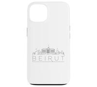 Beirut, orizzonte, grafico, uomo, donna, Beirut, paesaggio urbano Custodia per iPhone 13