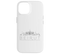 Beirut, orizzonte, grafico, uomo, donna, Beirut, paesaggio urbano Custodia per iPhone 14
