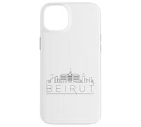 Beirut, orizzonte, grafico, uomo, donna, Beirut, paesaggio urbano Custodia per iPhone 14 Plus