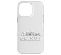 Beirut, orizzonte, grafico, uomo, donna, Beirut, paesaggio urbano Custodia per iPhone 14 Pro Max