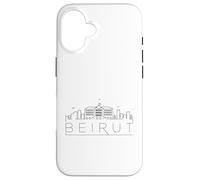 Beirut, orizzonte, grafico, uomo, donna, Beirut, paesaggio urbano Custodia per iPhone 16