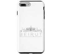 Beirut, orizzonte, grafico, uomo, donna, Beirut, paesaggio urbano Custodia per iPhone 7 Plus/8 Plus