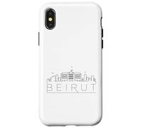 Beirut, orizzonte, grafico, uomo, donna, Beirut, paesaggio urbano Custodia per iPhone X/XS