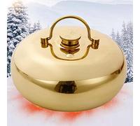 BEISCO Borsa Acqua Calda Classica in Metallo capacità 2lt /3lt Borsa dell'Acqua Calda per Notte, Letto, Dolore Cervicale E Freddo, Sicura E Calda Comfort (Color : Smooth, Size : 2.0L)