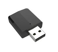 BeisDirect 3 in 1 USB Bluetooth 5.0 Adattatore ricevitore trasmettitore audio con cavo AUX da 3,5 mm per TV/telefono/PC/auto/stereo di casa (Nero)
