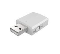 BeisDirect 3 in 1 USB Bluetooth 5.0 Adattatore ricevitore trasmettitore audio con cavo AUX da 3,5 mm per TV/telefono/PC/auto/stereo di casa (Bianco)