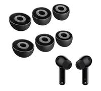 BeisDirect 6 cuscinetti auricolari in silicone per Huawei Freebuds 4i/5i, cuscinetti di ricambio in gomma, accessori per auricolari (nero)
