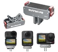 BeisDirect Adattatore magnetico a sgancio rapido per DJI Osmo Nano/Osmo 360/Action 5 Pro/4/3, base a sgancio rapido in lega di alluminio con porte pieghevoli a 2 poli e 1/4 a vite