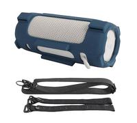 BeisDirect Custodia in silicone per altoparlante Bluetooth portatile JBL Grip, custodia protettiva morbida da viaggio con tracolla e cinturino fisso per bici (blu)