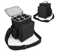 BeisDirect Custodia per microfono senza fili per 6 microfoni senza fili, per JBL e la maggior parte dei microfoni, custodia da viaggio per il trasporto del microfono per cantare o karaoke, Nero ,