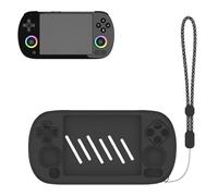 BeisDirect Custodia protettiva in silicone per console di gioco portatile ANBERNIC RG40XX H, custodia protettiva morbida anti-goccia con cordino (nero)