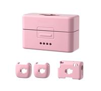 BeisDirect Custodia protettiva in silicone per DJI Mic Mini, custodia protettiva per microfono wireless per DJI Mic Mini trasmettitore/ricevitore/custodia di ricarica, Set 2 Tx+1 Rx Rosa, Custodia in