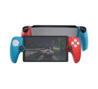 BeisDirect Custodia protettiva per console PlayStation Portal Remote Player Console Custodia in silicone PS5 Custodia protettiva divisa - Custodia protettiva antiscivolo (rosso e blu)